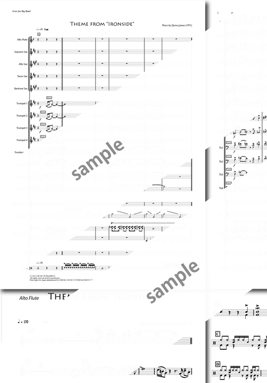 Theme from Ironside - Quincy Jones (ビッグバンド用スコア完全コピー 