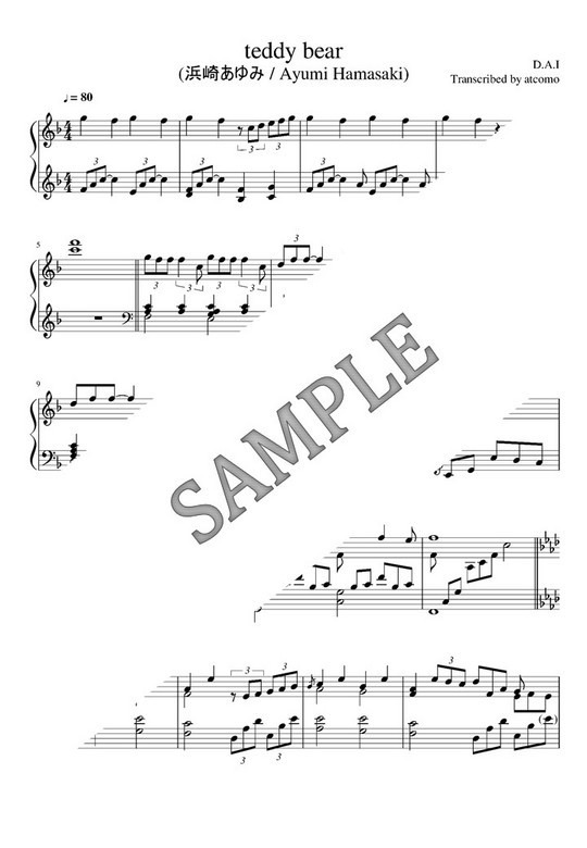 Teddy Bear 浜崎あゆみ ピアノカバー Teddy Bear Ayumi Hamasaki Piano Cover Mucome 音楽 楽譜の投稿ダウンロードサイト Teddy Bear 浜崎あゆみ ピアノカバー Teddy Bear Ayumi Hamasaki Piano Cover Mucome 音楽 楽譜の投稿ダウンロードサイト