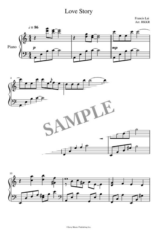 ある愛の歌 Love Story ピアノ楽譜 Mucome 音楽 楽譜の投稿ダウンロードサイト