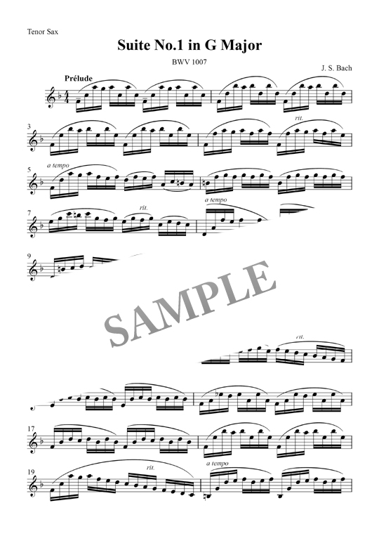 無伴奏チェロ組曲 (テナーサックス) mucome デジタル音楽作品の仲介プラットフォーム