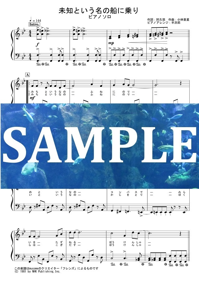 未知という名の船に乗り(ピアノソロ) 音楽&楽譜の投稿ダウンロードサイト